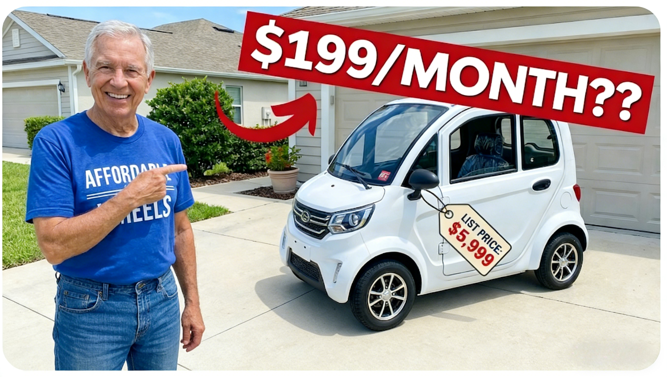 お近くで最も安いシニア向け電気自動車を見つけよう